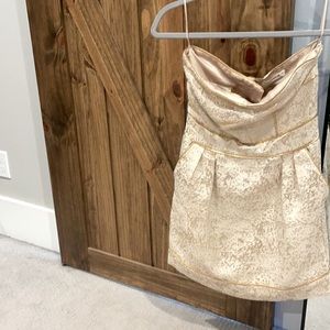 Gold mini dress
